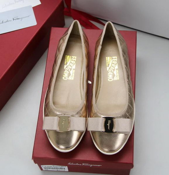 Salvatore Ferragamo Ballerina Flat FL0635 Gold