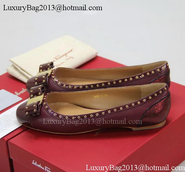 Salvatore Ferragamo Ballerina Flat FL0637 Burgundy