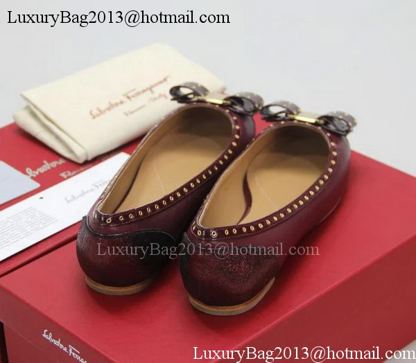 Salvatore Ferragamo Ballerina Flat FL0637 Burgundy