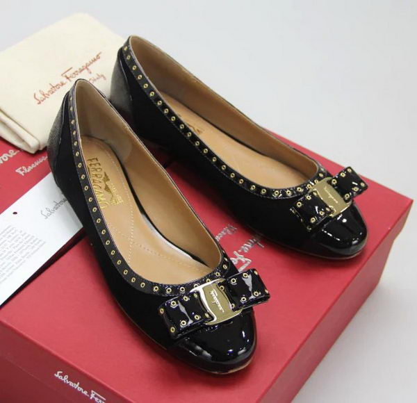 Salvatore Ferragamo Ballerina Flat FL0638 Black