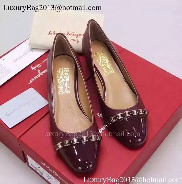 Salvatore Ferragamo Ballerina Flat FL0643 Burgundy