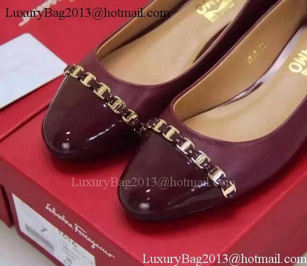 Salvatore Ferragamo Ballerina Flat FL0643 Burgundy