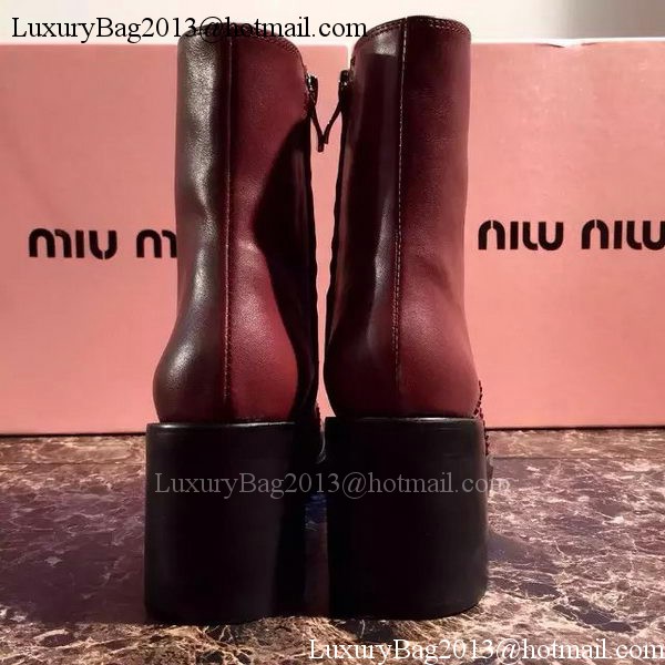 miu miu Ankle Boot MM394 Burgundy