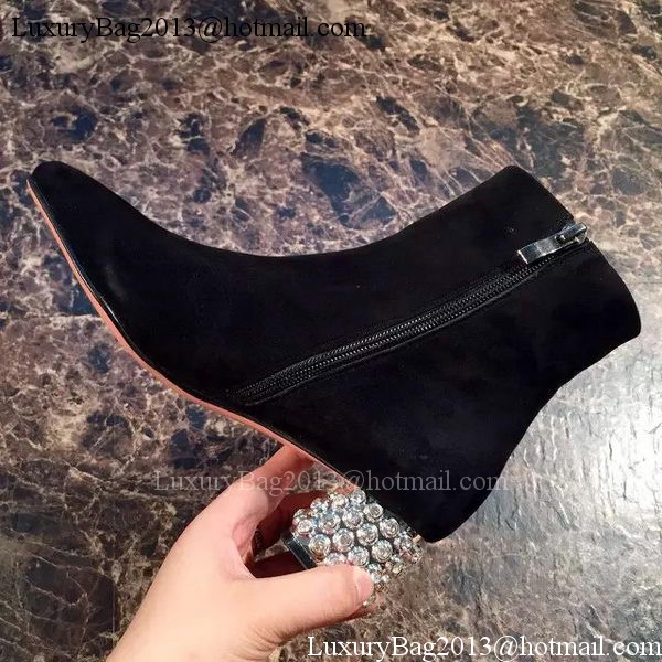 miu miu Ankle Boot Suede Leather MM391 Black