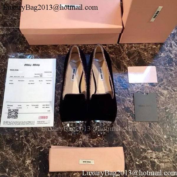 miu miu Ballerina Flat MM377 Black