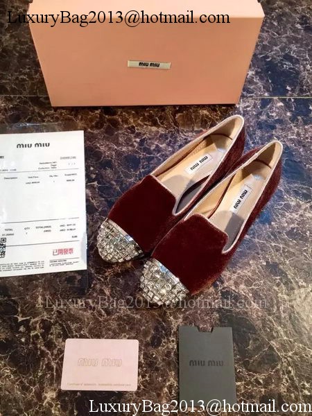 miu miu Ballerina Flat MM378 Brown