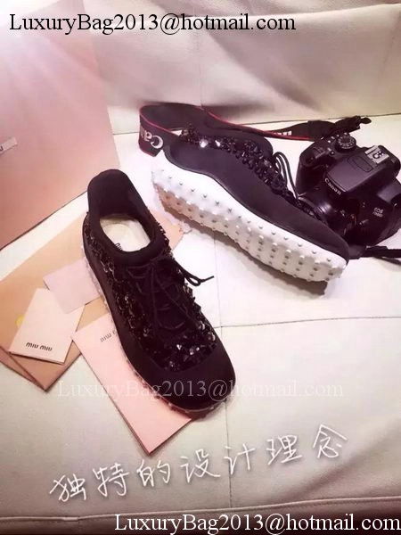 miu miu Casual Shoes MM365 Black