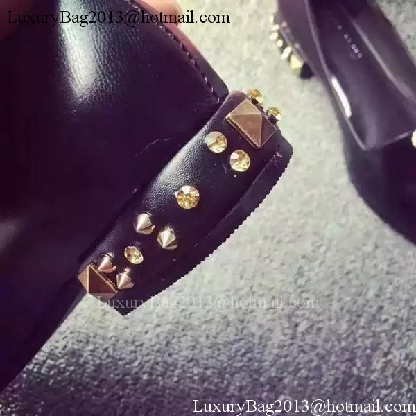 miu miu Leather Flat MM391 Black