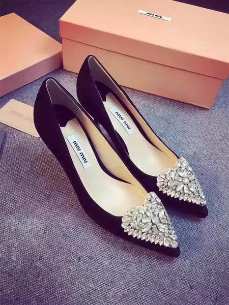 miu miu Suede Leather Pump MM388 Black