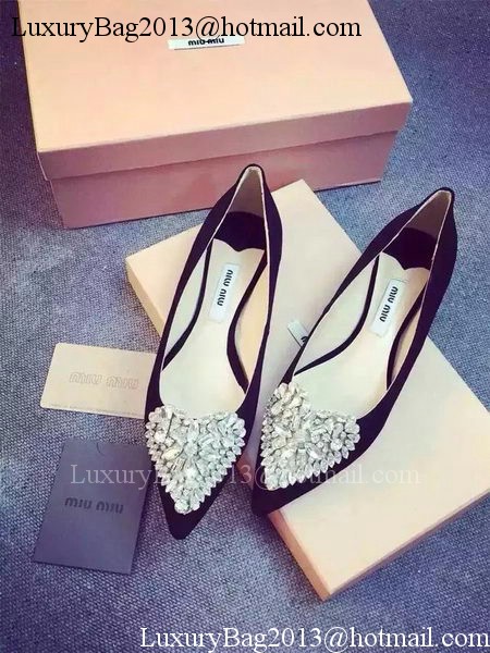 miu miu Suede Leather Pump MM390 Black