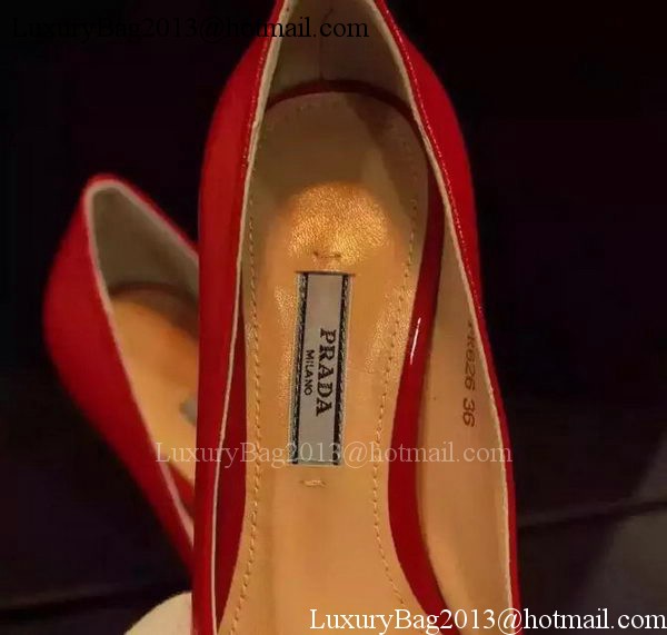 Prada 80mm Leather Pump PD518 Red