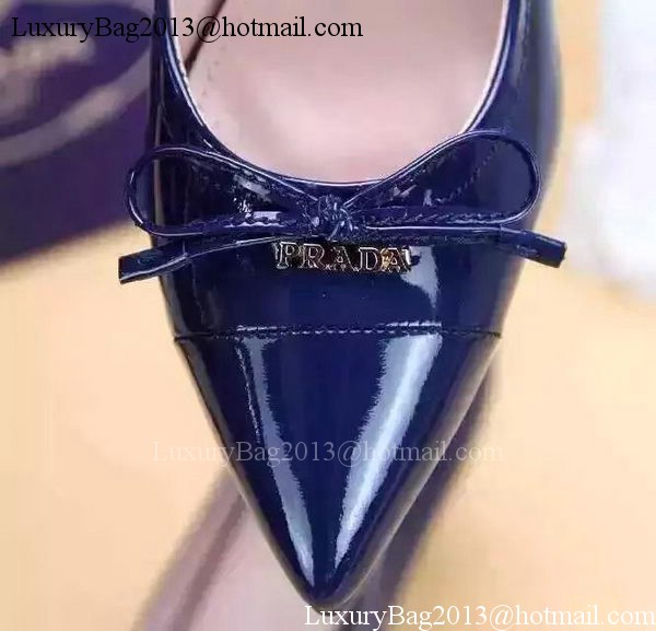 Prada 80mm Leather Pump PD521 Blue