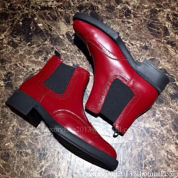 Prada Ankle Boot Leather PD556 Red