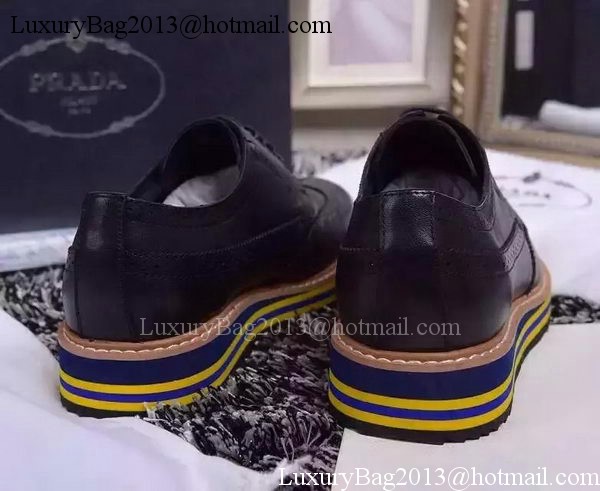 Prada Casual Shoes Leather PD475 Black