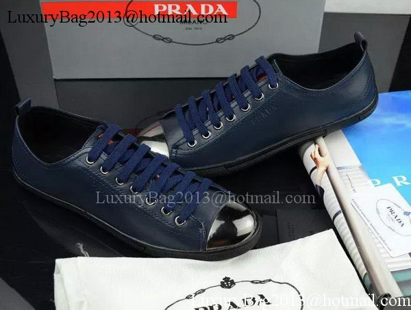 Prada Casual Shoes Leather PD485 Royal