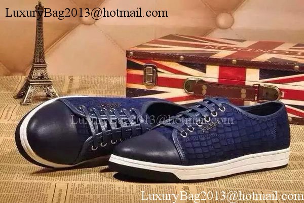 Prada Casual Shoes Leather PD486 Blue