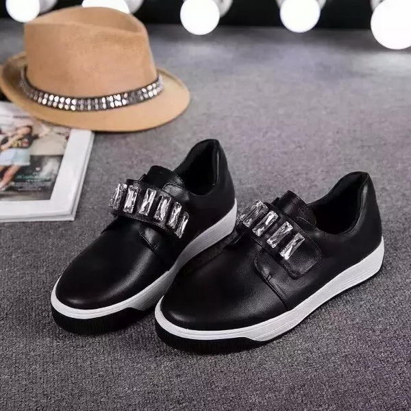 Prada Casual Shoes Leather PD536 Black