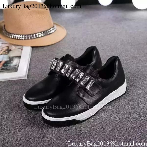 Prada Casual Shoes Leather PD536 Black