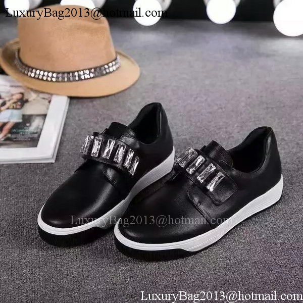 Prada Casual Shoes Leather PD536 Black