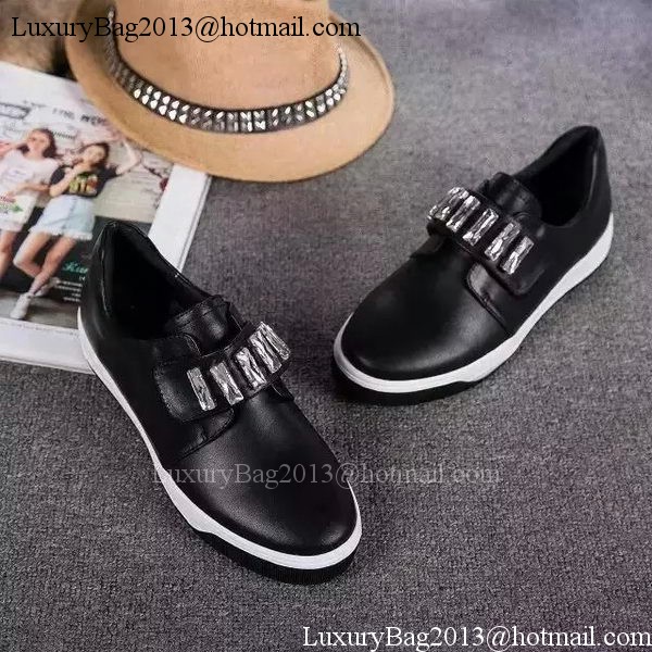 Prada Casual Shoes Leather PD536 Black