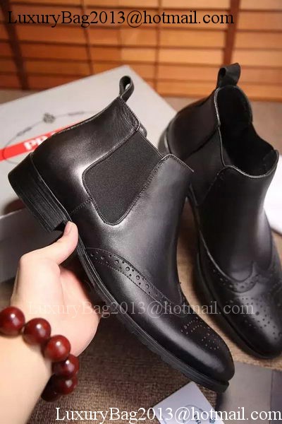 Prada Casual Shoes Leather PD538 Black