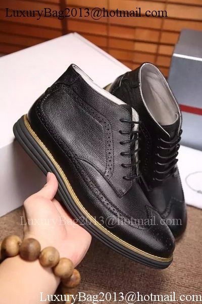 Prada Casual Shoes Leather PD539 Black