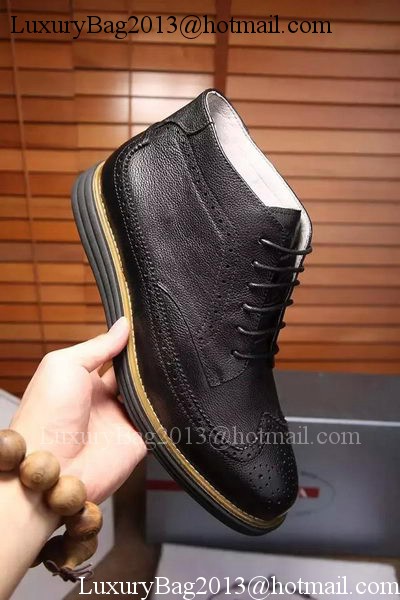 Prada Casual Shoes Leather PD539 Black