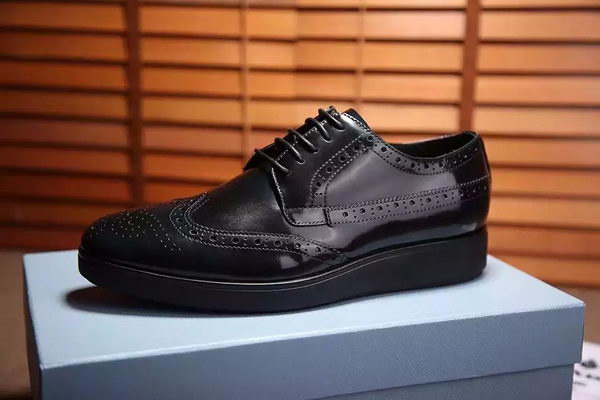 Prada Casual Shoes Leather PD541 Black