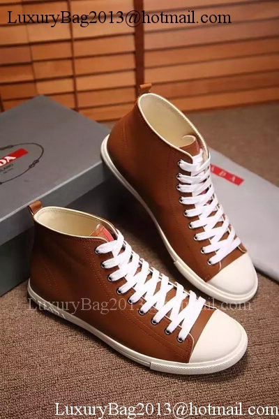 Prada Casual Shoes Leather PD546 Brown