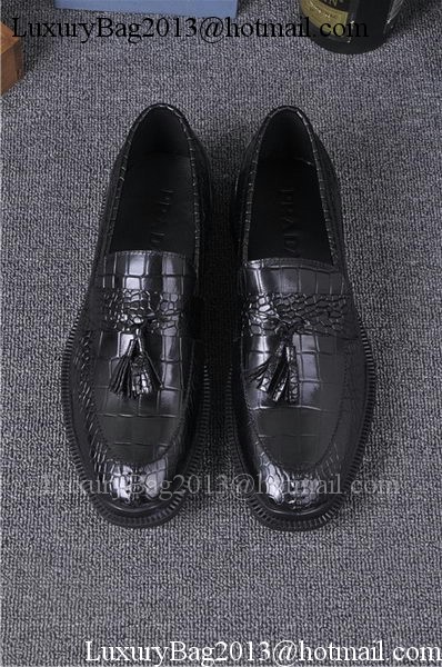 Prada Casual Shoes Leather PD548 Black