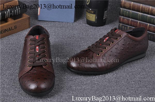 Prada Casual Shoes Leather PD549 Brown