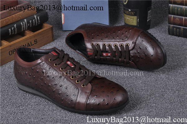 Prada Casual Shoes Leather PD549 Brown