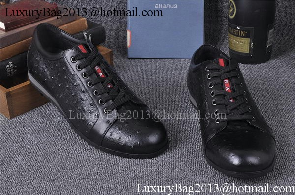 Prada Casual Shoes Leather PD550 Black