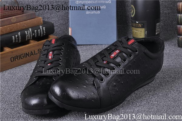 Prada Casual Shoes Leather PD550 Black