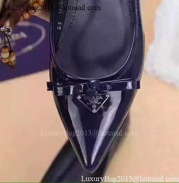 Prada Leather Flat PD524 Blue