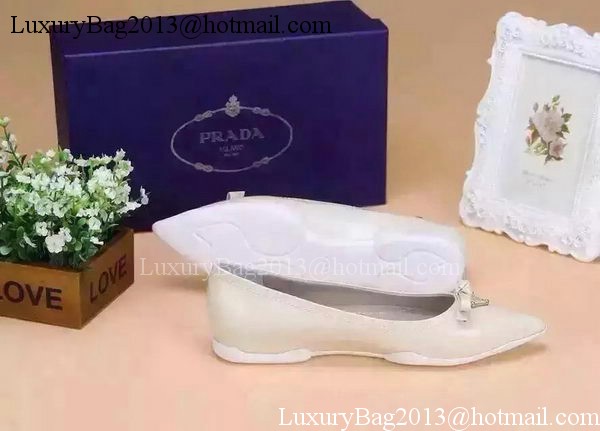 Prada Leather Flat PD525 White