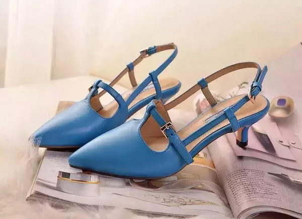 Prada Leather Pump PD464 Blue