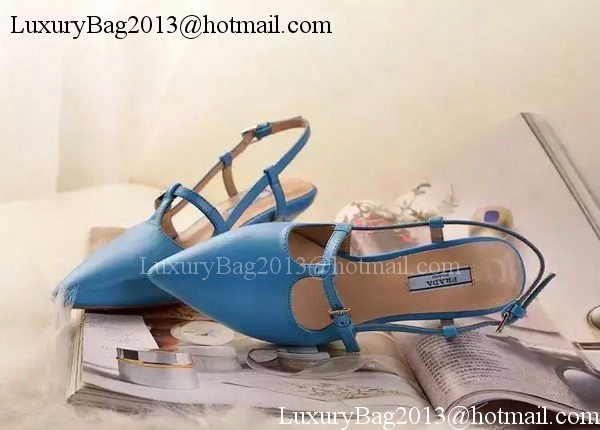 Prada Leather Pump PD464 Blue