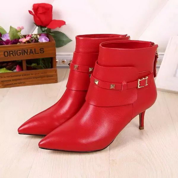 Valentino Ankle Boot Leather VT626 Red