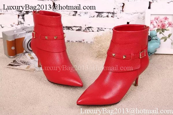 Valentino Ankle Boot Leather VT628 Red