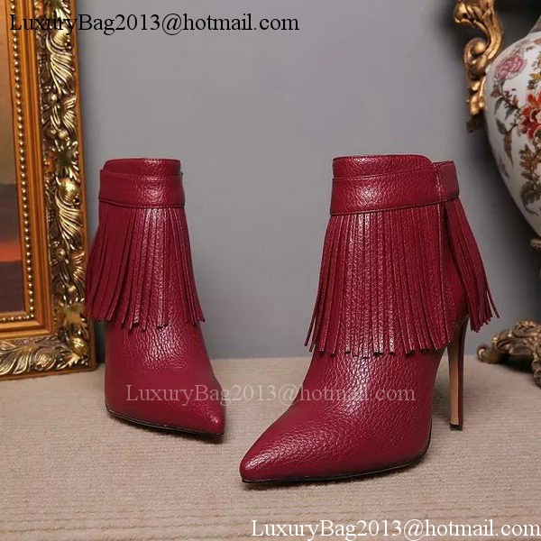 Valentino Ankle Boot Leather VT631 Burgundy