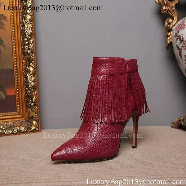 Valentino Ankle Boot Leather VT631 Burgundy