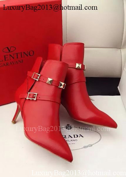 Valentino Ankle Boot Leather VT634 Red