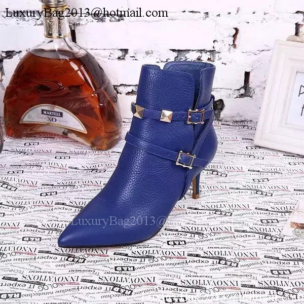 Valentino Ankle Boot Leather VT637 Blue