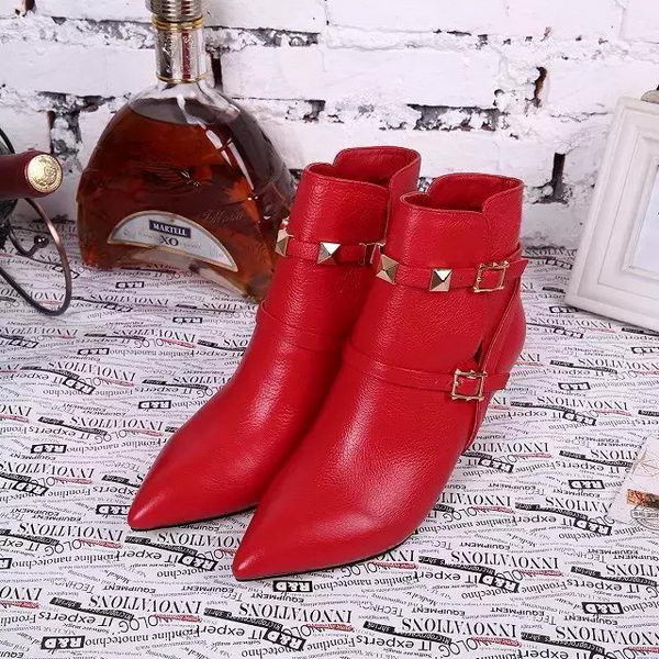 Valentino Ankle Boot Leather VT638 Red