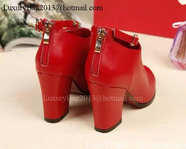 Valentino Ankle Boot Leather VT646 Red