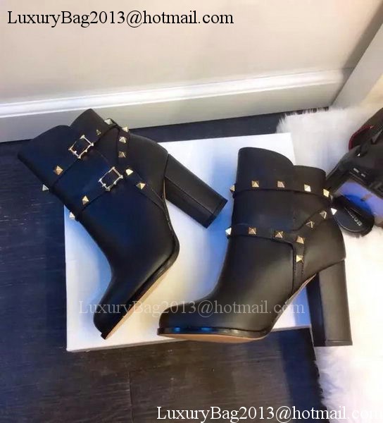 Valentino Ankle Boot Leather VT675 Black