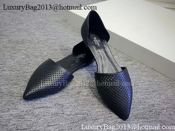 Valentino Leather Flat VT572 Black