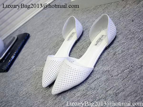 Valentino Leather Flat VT573 White