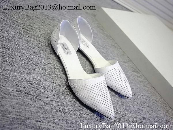 Valentino Leather Flat VT573 White